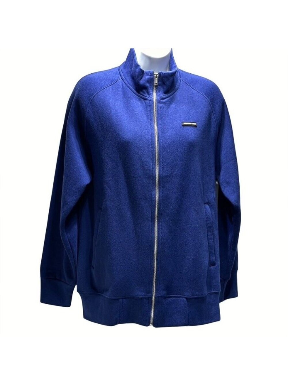 MEMBERS ONLY Mens Full-Zip Fleece Jacket In Blue